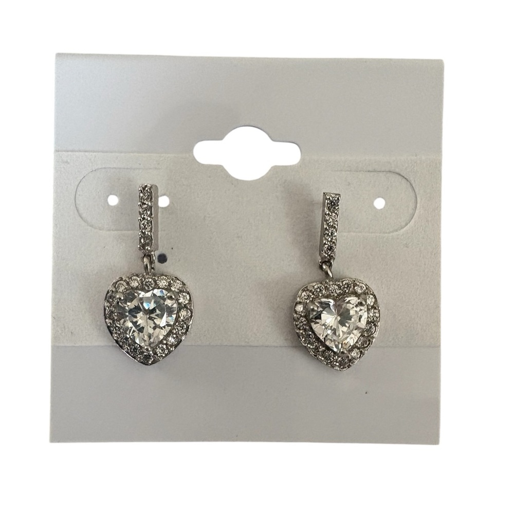 Halo Heart Cushion Earrings
